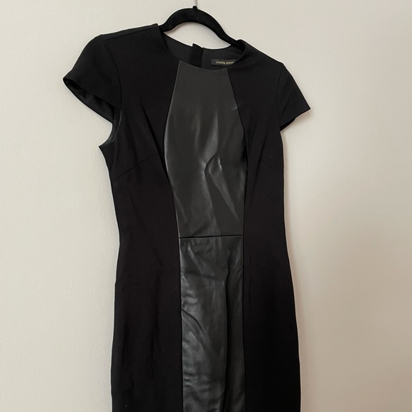 Black Leather Cynthia Steffe Dress - Picture 3 of 3
